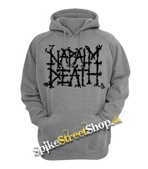 NAPALM DEATH - Logo - šedá pánska mikina
