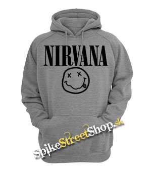 NIRVANA - Little Smile Black - šedá pánska mikina