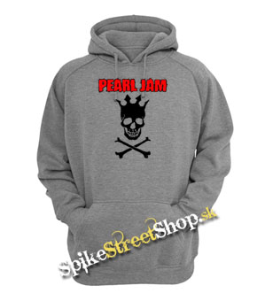 PEARL JAM - Skull - šedá pánska mikina