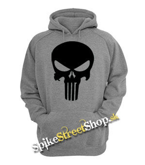 PUNISHER - Lebka - šedá pánska mikina
