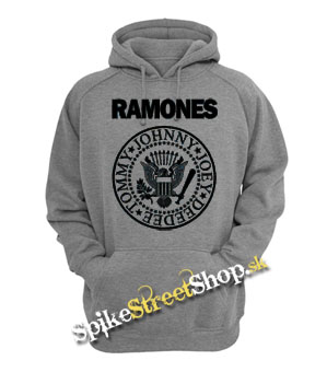 RAMONES - šedá pánska mikina