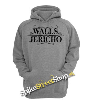 WALLS OF JERICHO - Logo - šedá pánska mikina