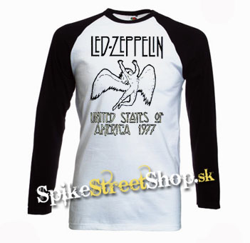 LED ZEPPELIN - United States Of America 1977 - pánske tričko s dlhými rukávmi