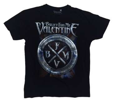 BULLET FOR MY VALENTINE - Crest Logo - čierne pánske tričko