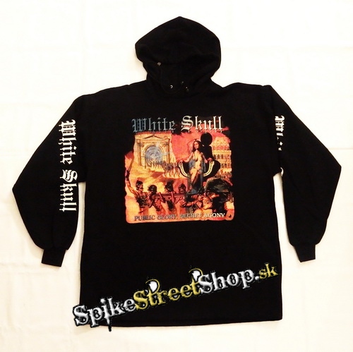 WHITE SKULL - Public Glory Secret Agony - čierna pánska mikina