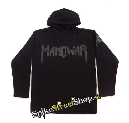 MANOWAR - Logo - čierna pánska mikina