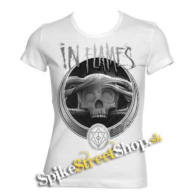 IN FLAMES - Battles Badge B&W - biele dámske tričko
