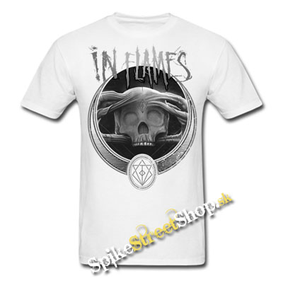 IN FLAMES - Battles Badge B&W - biele pánske tričko
