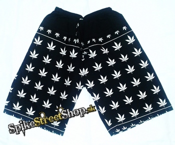 Kraťasy MARIHUANA - Leafs B&W