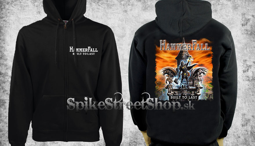 HAMMERFALL - Built To Last - čierna pánska mikina na zips