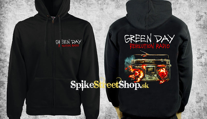 GREEN DAY - Revolution Radio - čierna pánska mikina na zips