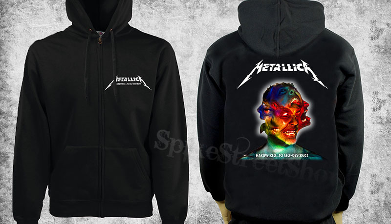 METALLICA - Hardwired...To Self-Destruct - čierna pánska mikina na zips