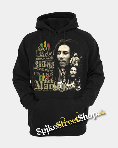 BOB MARLEY - Soul Rebel - čierna pánska mikina 