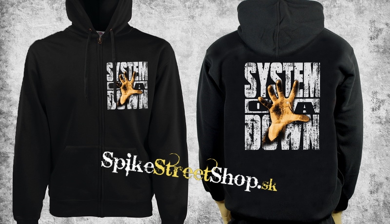 SYSTEM OF A DOWN - Hand - čierna pánska mikina na zips