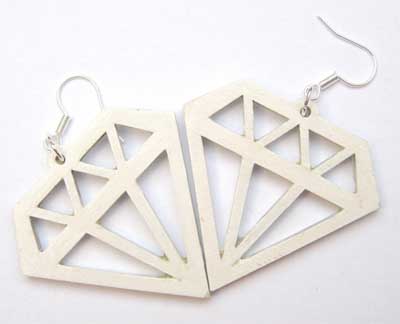 Náušnice DIAMANT - WHITE (-40%=VÝPREDAJ)