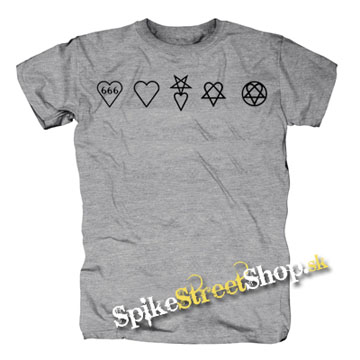 HEARTAGRAM HISTORY - sivé pánske tričko