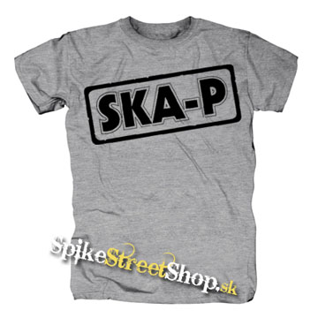 SKA-P - Logo - sivé pánske tričko
