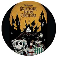 THE NIGHTMARE BEFORE CHRISTMAS - žltočierny zámok - odznak