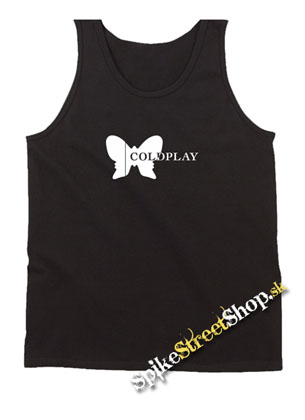 COLDPLAY - Butterfly Logo - Mens Vest Tank Top - čierne