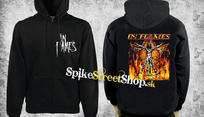 IN FLAMES - Clayman - čierna pánska mikina na zips