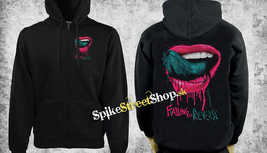 FALLING IN REVERSE - Lips - čierna pánska mikina na zips