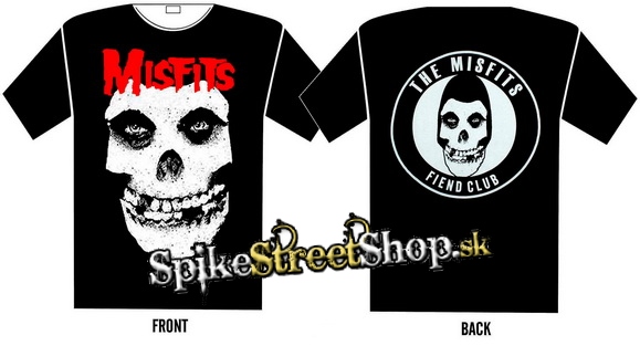 MISFITS - Fiendclub Skull - čierne pánske tričko