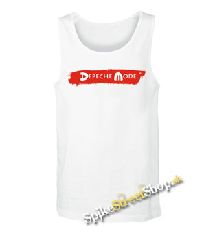 DEPECHE MODE - Logo Red Spirit - Mens Vest Tank Top - biele