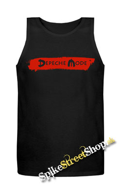 DEPECHE MODE - Logo Red Spirit - Mens Vest Tank Top - čierne