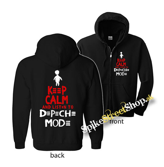 KEEP CALM AND LISTEN TO DEPECHE MODE - mikina na zips