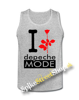I LOVE DEPECHE MODE - Mens Vest Tank Top - šedé