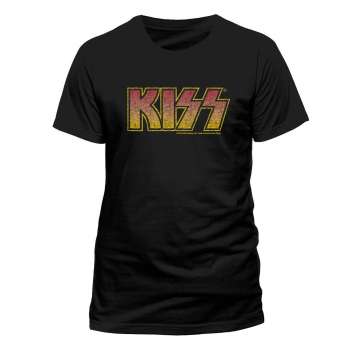 KISS - Vintage Logo - čierne pánske tričko