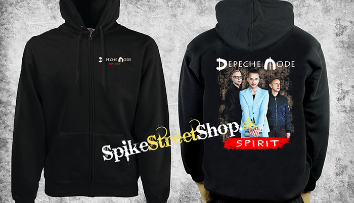 DEPECHE MODE - Spirit Band - čierna pánska mikina na zips