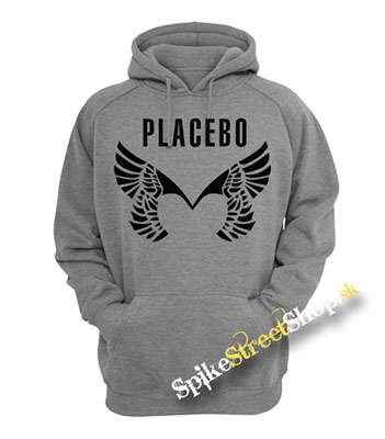 PLACEBO - Wings Logo - šedá pánska mikina