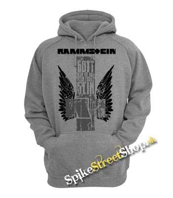 RAMMSTEIN - Engel Cross - šedá pánska mikina