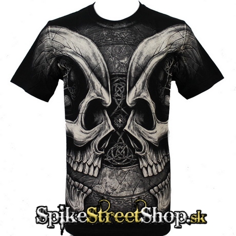 GOTHIC COLLECTION - Skulls Discussion - čierne pánske tričko
