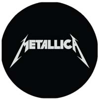 METALLICA - Biely nápis na čiernom podklade - odznak