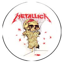 METALLICA - Lebka na bielom pozadí - odznak