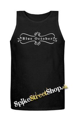 BLUE OCTOBER - Logo - Mens Vest Tank Top - čierne