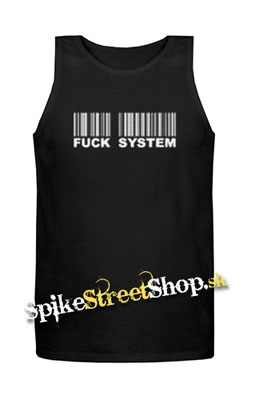 FUCK SYSTEM - Mens Vest Tank Top - čierne