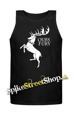 GAME OF THRONES - OURS IS THE FURY - Mens Vest Tank Top - čierne