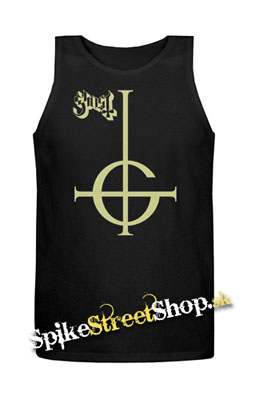 GHOST - Gold Logo - Mens Vest Tank Top - čierne