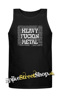 HEAVY FUCKIN METAL - Mens Vest Tank Top - čierne