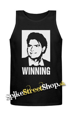 CHARLIE SHEEN - Winning - Mens Vest Tank Top - čierne