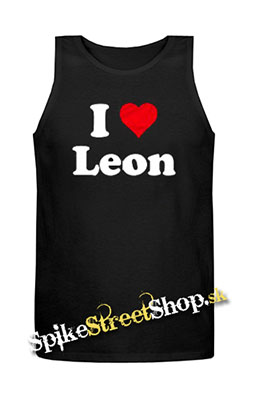 I LOVE LEON - Mens Vest Tank Top - čierne