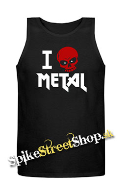 I LOVE METAL - Mens Vest Tank Top - čierne
