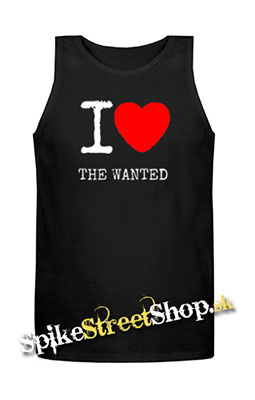 I LOVE THE WANTED - Mens Vest Tank Top - čierne