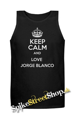KEEP CALM AND LOVE JORGE BLANCO - Mens Vest Tank Top - čierne