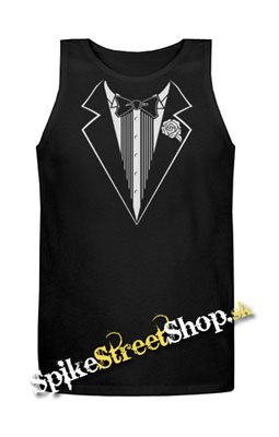 KRAVAŤÁK - Smoking - Mens Vest Tank Top - čierne