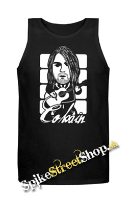 KURT COBAIN - Guitar - Mens Vest Tank Top - čierne