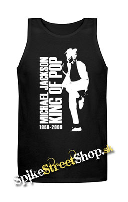 MICHAEL JACKSON - King Of Pop - Mens Vest Tank Top - čierne
